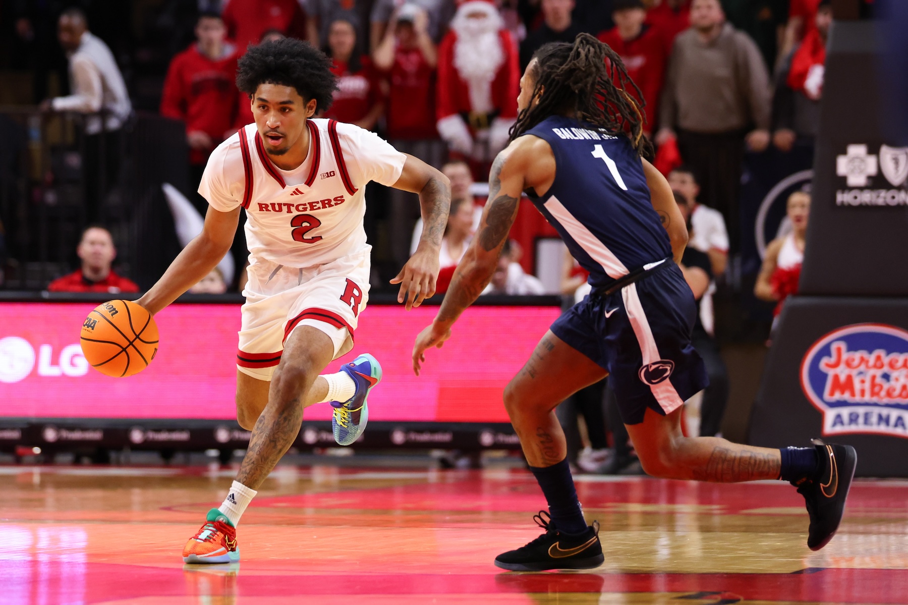 Dylan Harper #2 of the Rutgers Scarlet Knights