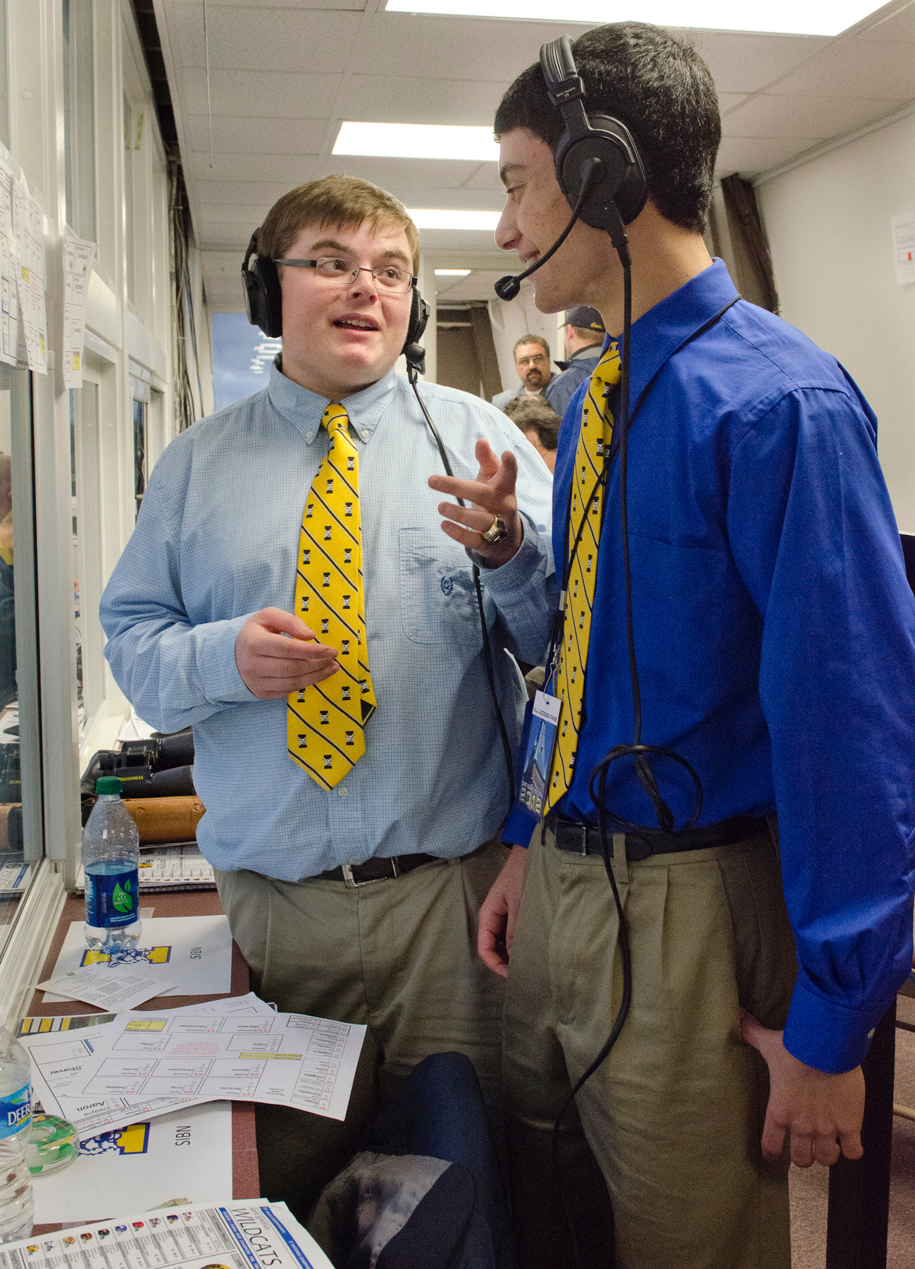John Fanta in high school announcing a game