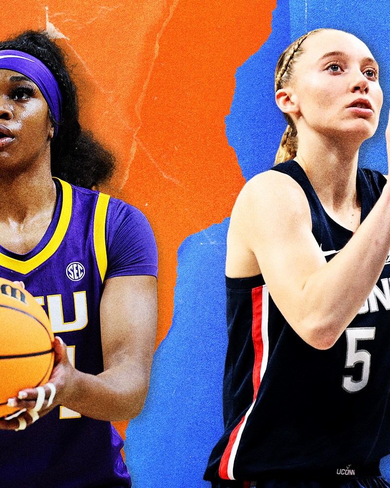 Spilt image of college basketball players Aneesah Morrow and Paige Bueckers