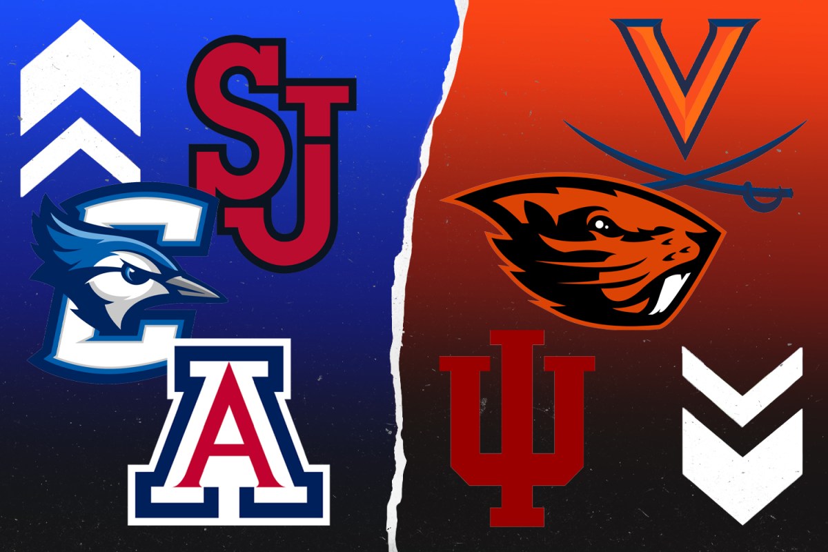 Team logos for St. John's, Creighton, Arizona, Virginia, Oregon State and Indiana
