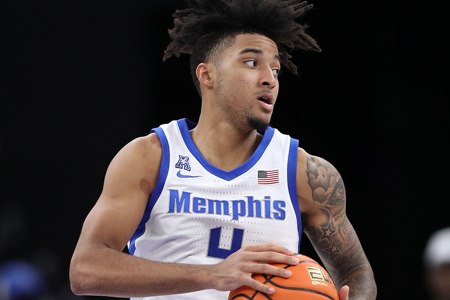 Memphis basketball player PJ Haggerty in action