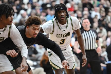 Caleb Holt of Grayson (3) during the Spalding Hoophall Classic high school basketball game