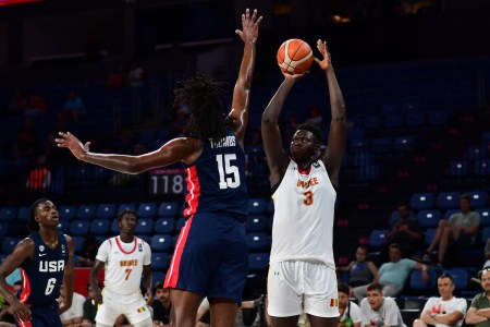 Arafan Diane, #3 of Guinea in action during the FIBA U17 Basketball World Cup