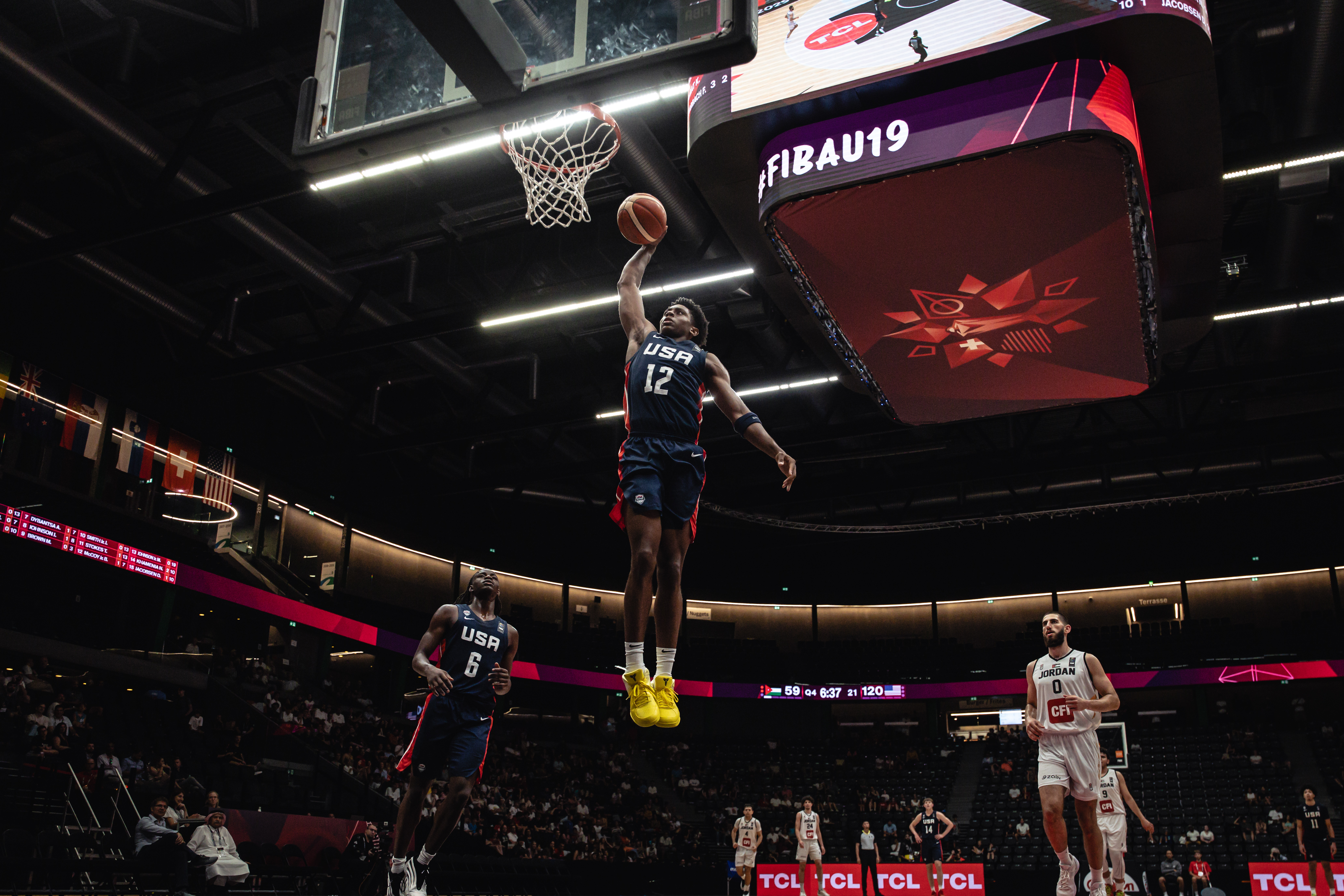 Consensus 5-star prospect Brandon McCoy floats towards the rim on the way to Team USA's 140-67 rout of Team Jordan during the Fiba U19 World Cup