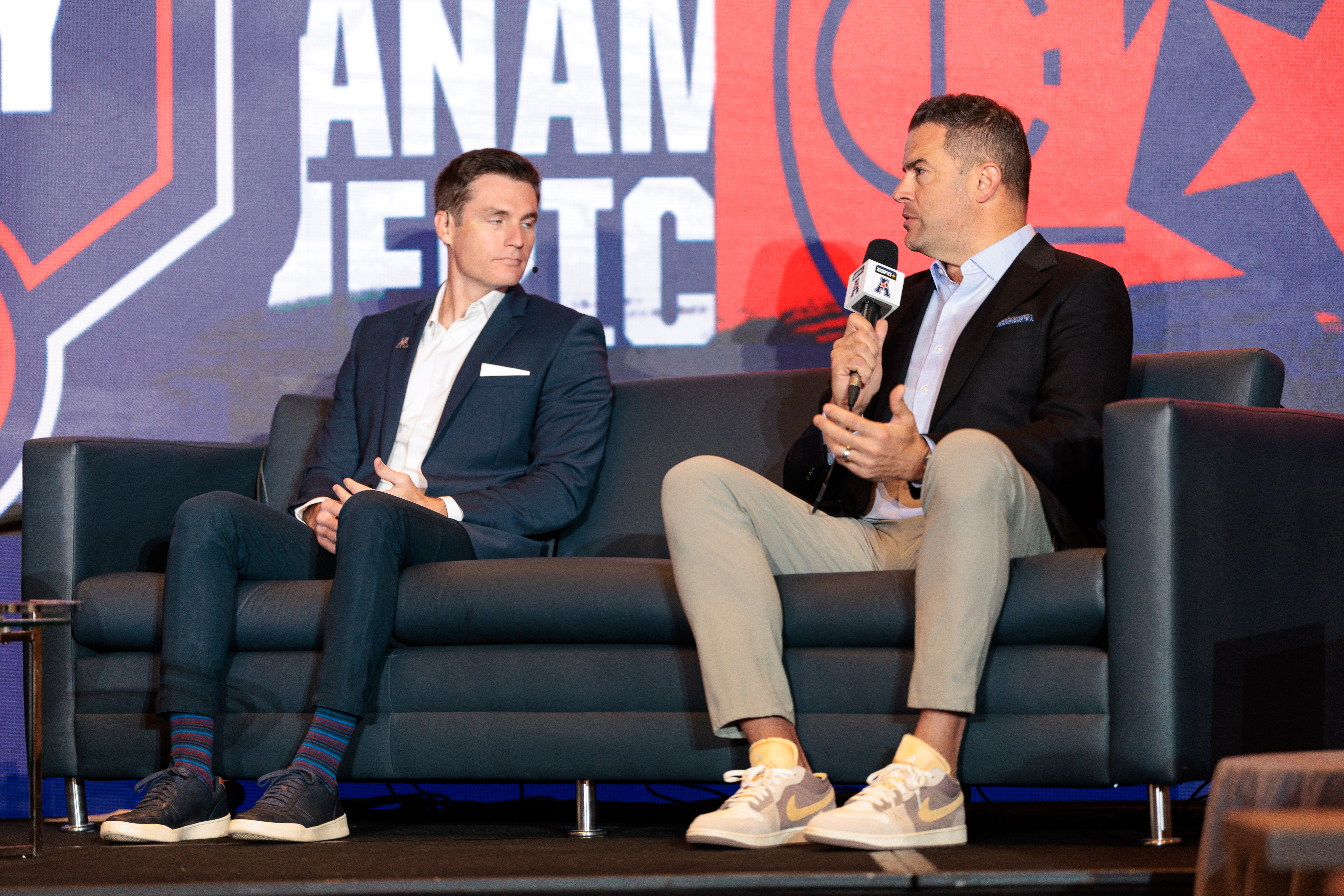 Tim Pernetti, Commissioner of the rebranded American Conference, spoke at last year's American Athletic Conference Media Day in Irving, Texas