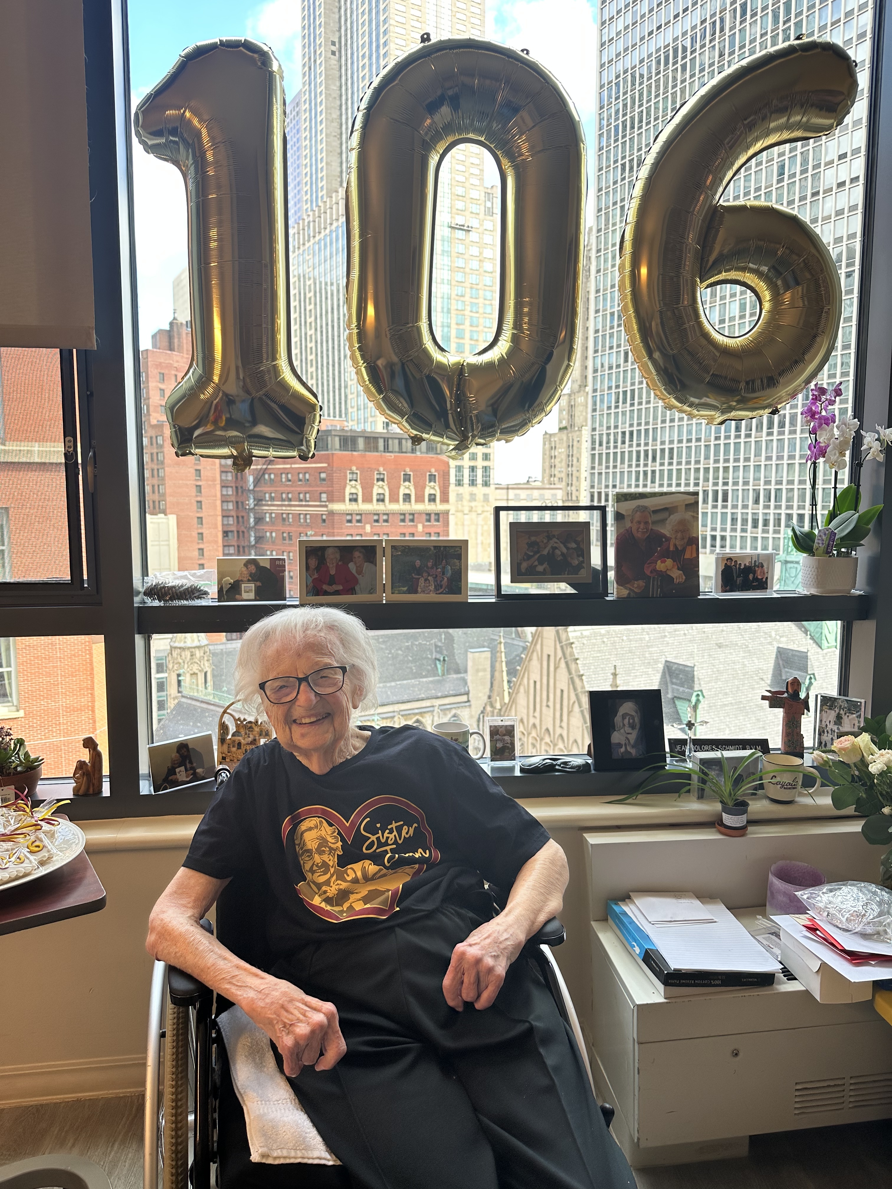 At 106, Sister Jean remains sharp and driven as ever. She credits good food, good sleep and routine prayer.