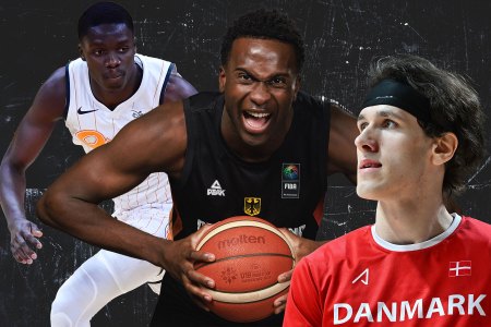 Karim Rtail (left), Declan Duru Jr. (center) and Andreas Holst (right) are among the international stars bound for the SEC this season