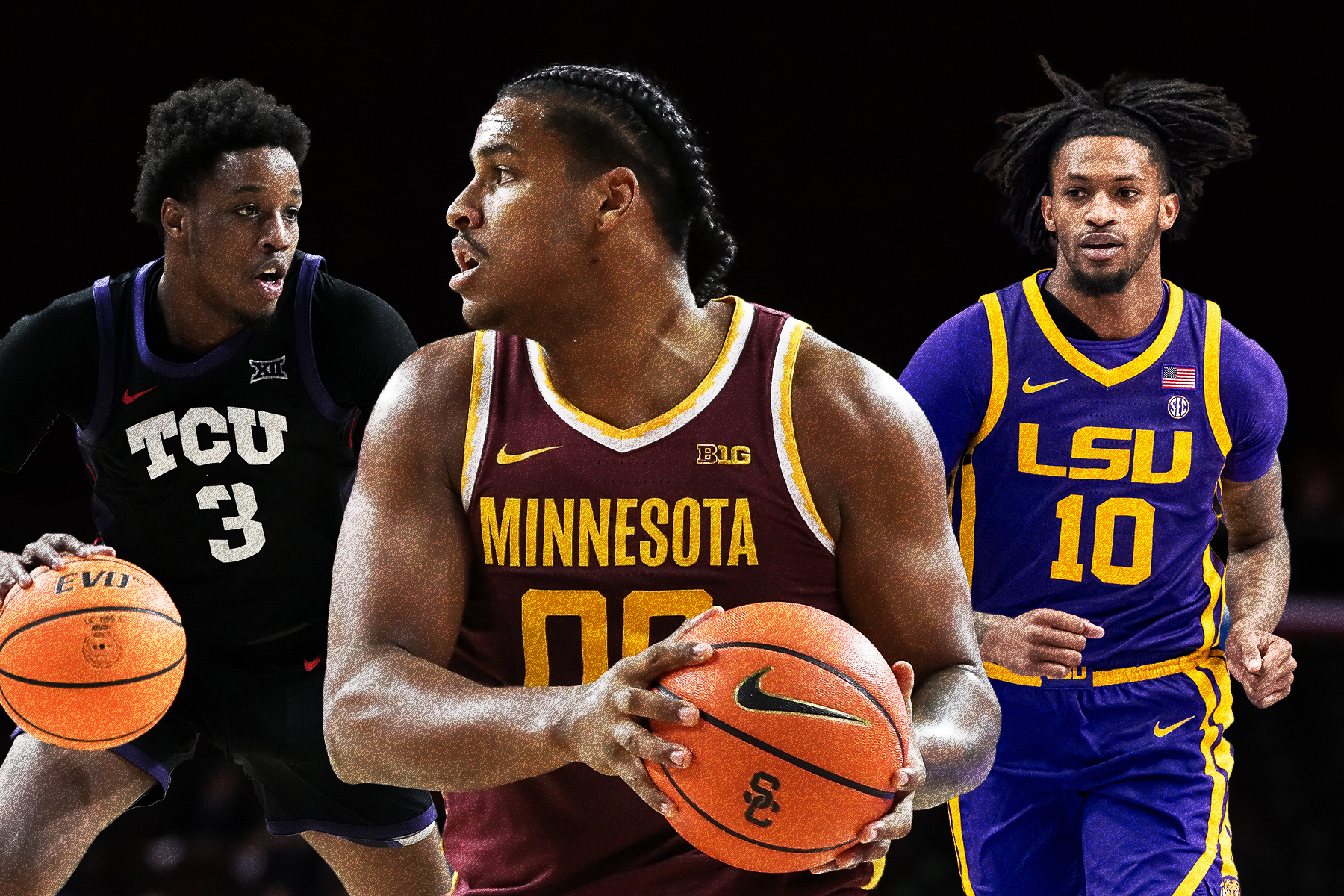 Vasean Allette (left), Frank Mitchell (center) and Daimion Collins (right) all look to make an impact as they head from the Power 5 to Mid-Major programs
