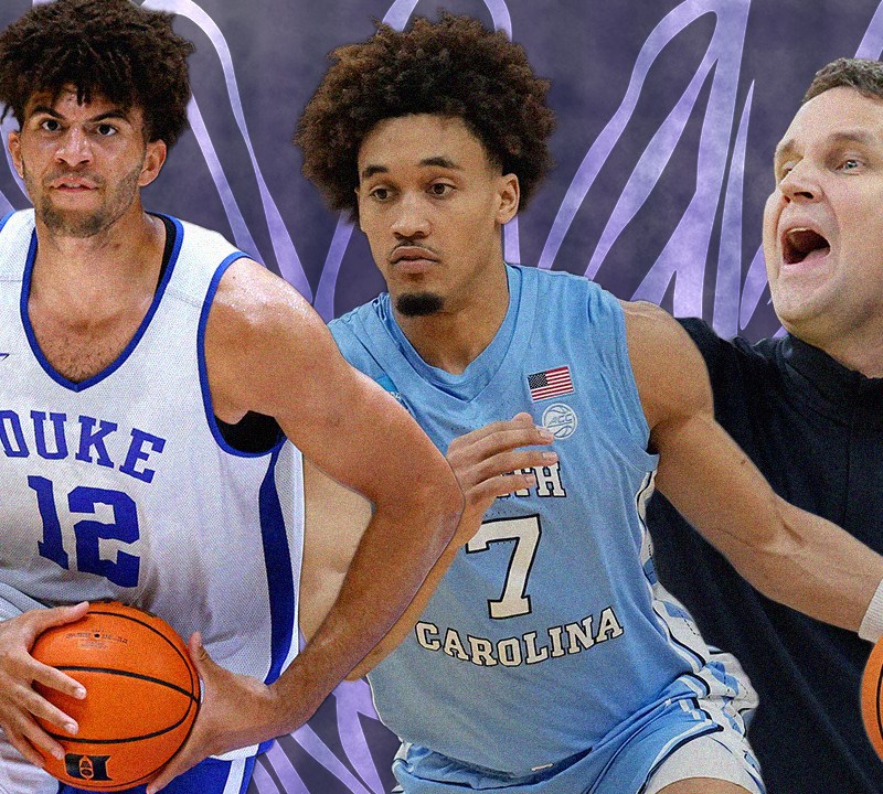 Cameron Boozer (left), Seth Trimble (center) and Will Wade (right) are among the power players of the ACC headed into the 2025-26 season
