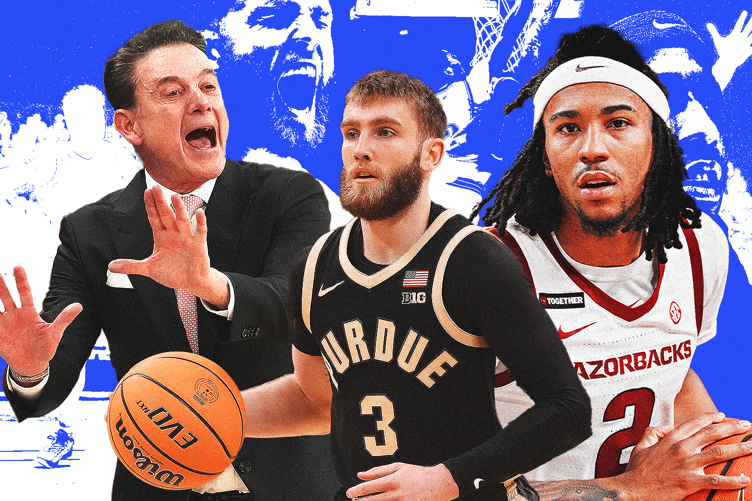 Rick Pitino (left), Braden Smith (center) and Boogie Land (right) headline some of this season's most intriguing storylines