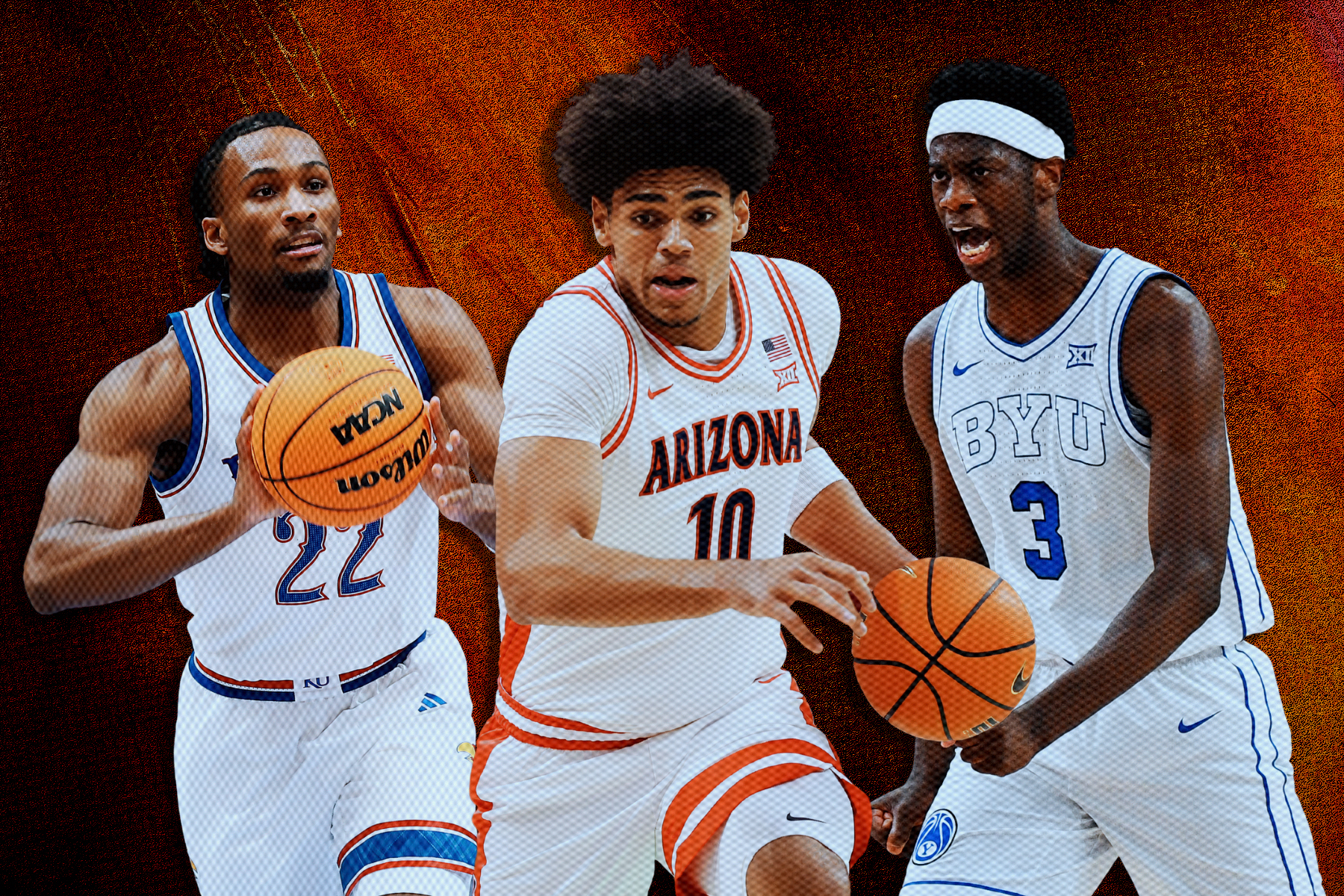 Darryn Peterson (left), Koa Peat (center) and AJ Dybantsa (right) headline one of the deepest freshman classes in memory