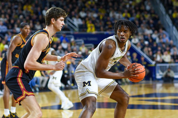 Morez Johnson Jr., who poured in 29 points in Michigan's 30-point thrashing of USC, is part of a dangerously deep Michigan squad