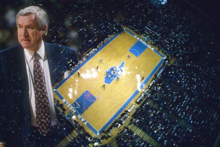 University of North Carolina coach Dean Smith and the court at the Dean E. Smith Center