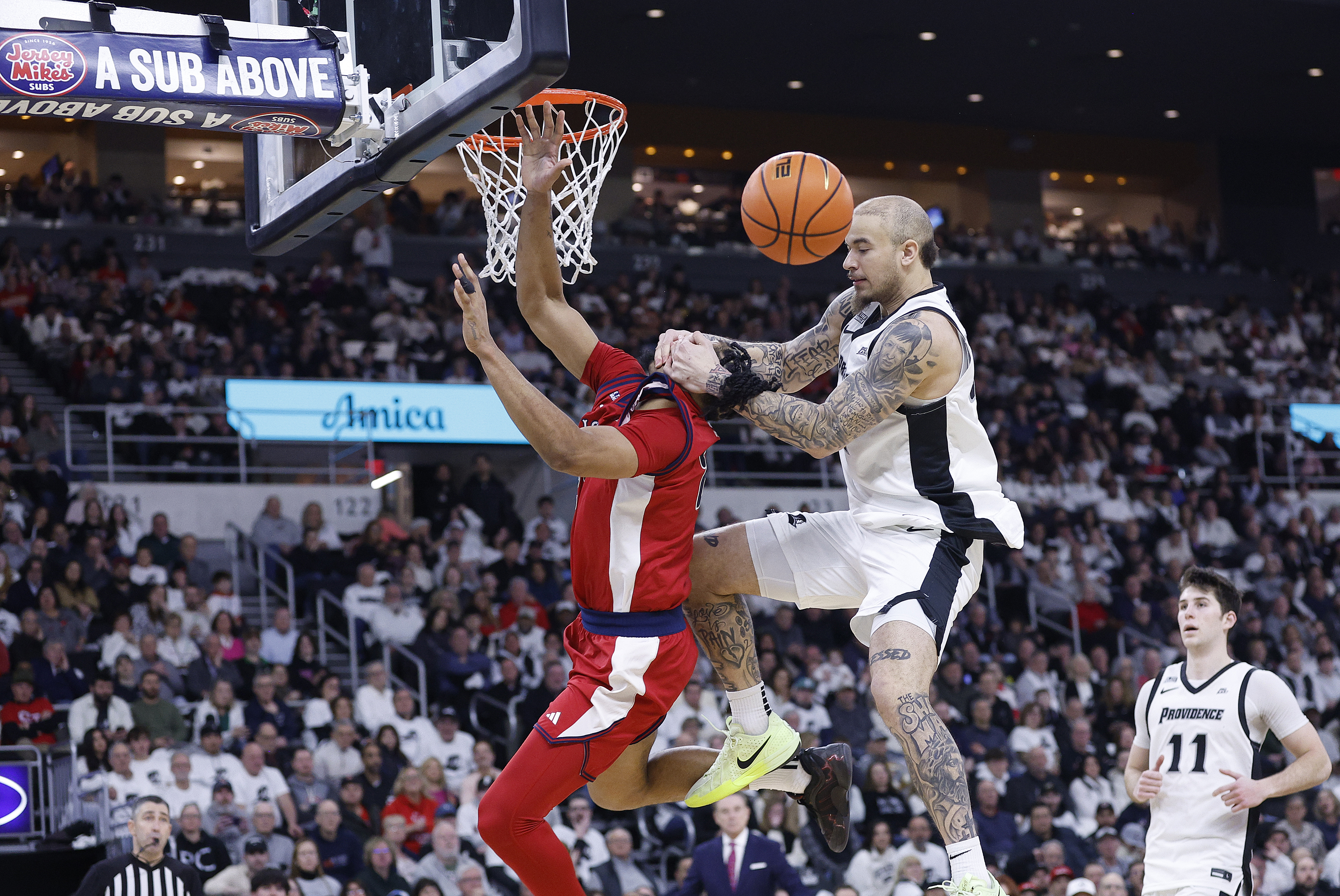 Providence’s Duncan Powell Sets off a Brawl with a Horrendous Foul on St. John’s Bryce Hopkins