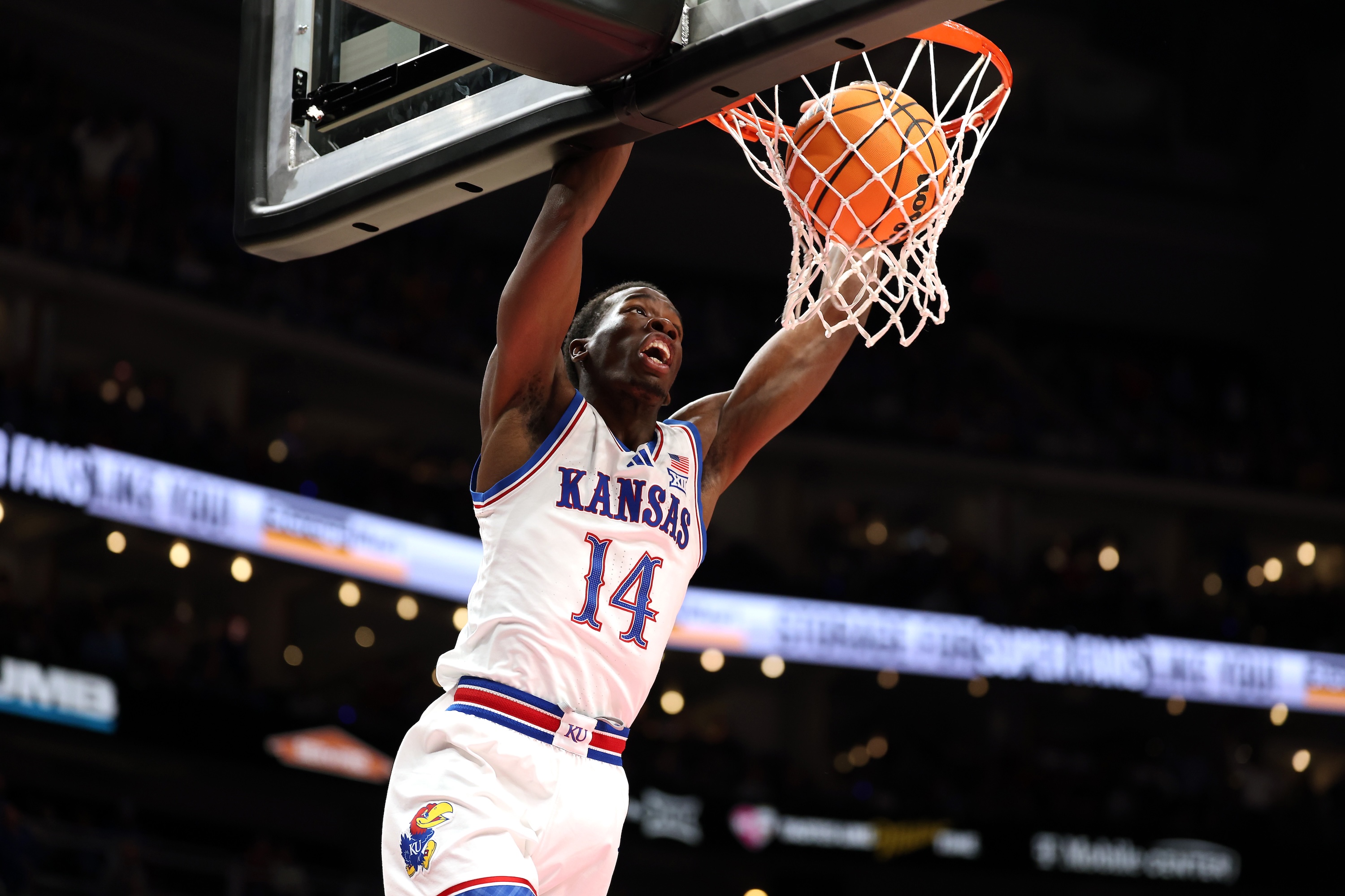 Melvin Council Jr. was one of several Jayhawks players who stepped up to help Kansas defeat Arizona despite Darryn Peterson's absence