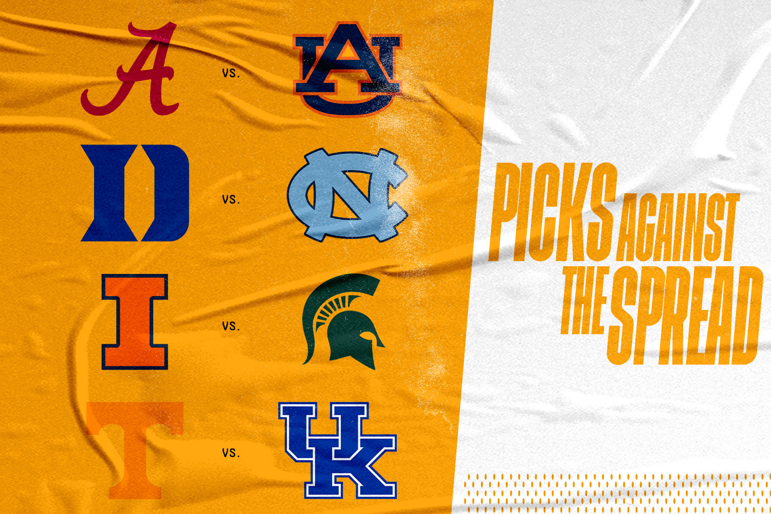 Seth Davis makes his Picks Against the Spread for five of Saturday's top games