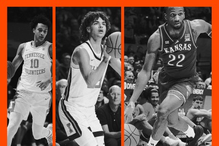 Tennessee's Nate Ament (left), Keaton Wagler of Illinois (center) and Kansas' Darryn Peterson (right) are part of arguably the greatest freshman class in college basketball history