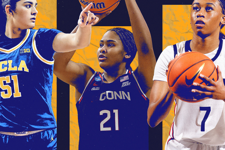 Lauren Betts (left), Sarah Strong (center) and Mikayla Blakes (left) are among this season's top contenders to win the National Player of the Year award