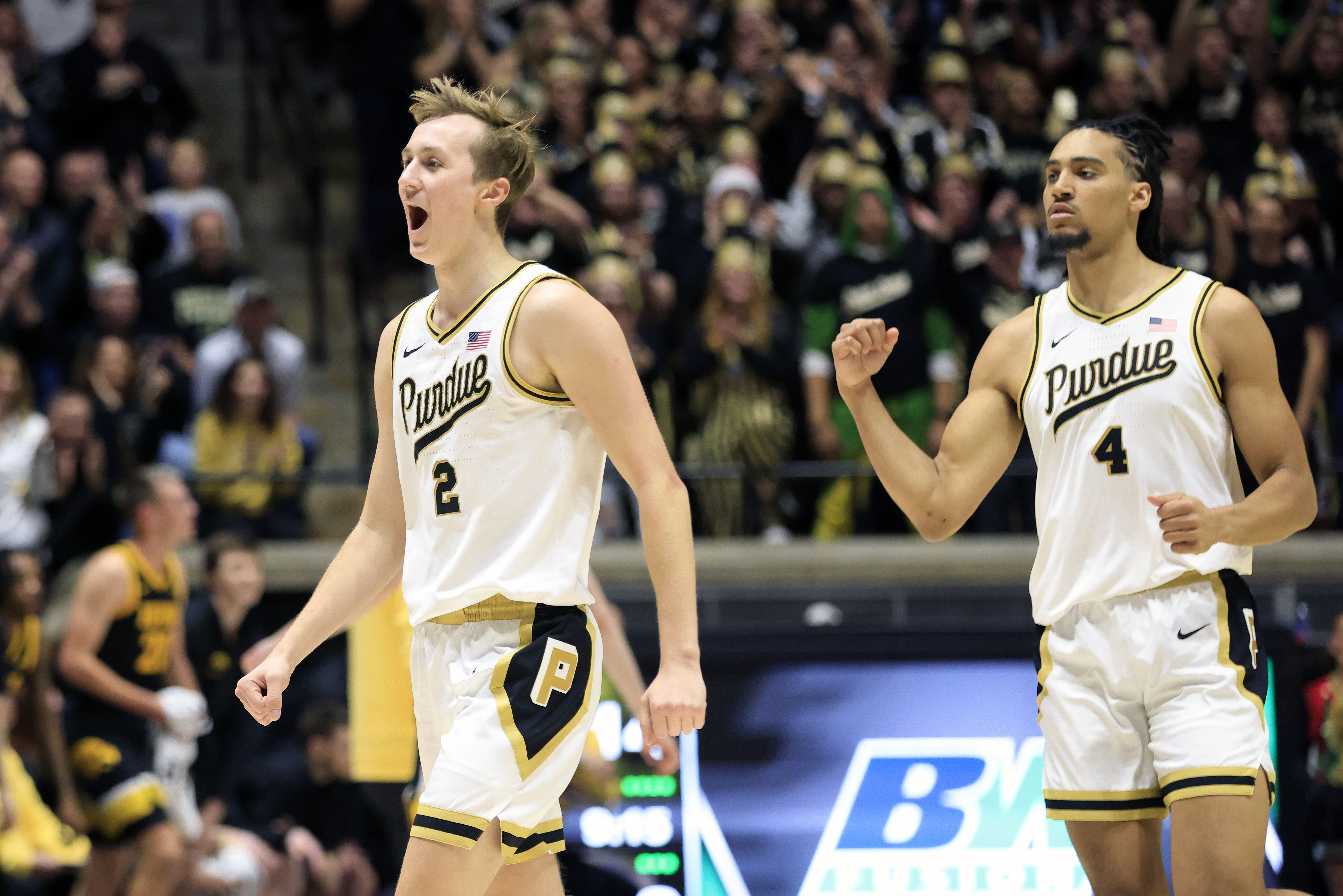 In addition to Braden Smith, Purdue also boasts fellow seniors Fletcher Loyer (left) and Trey Kaufman-Renn (right)