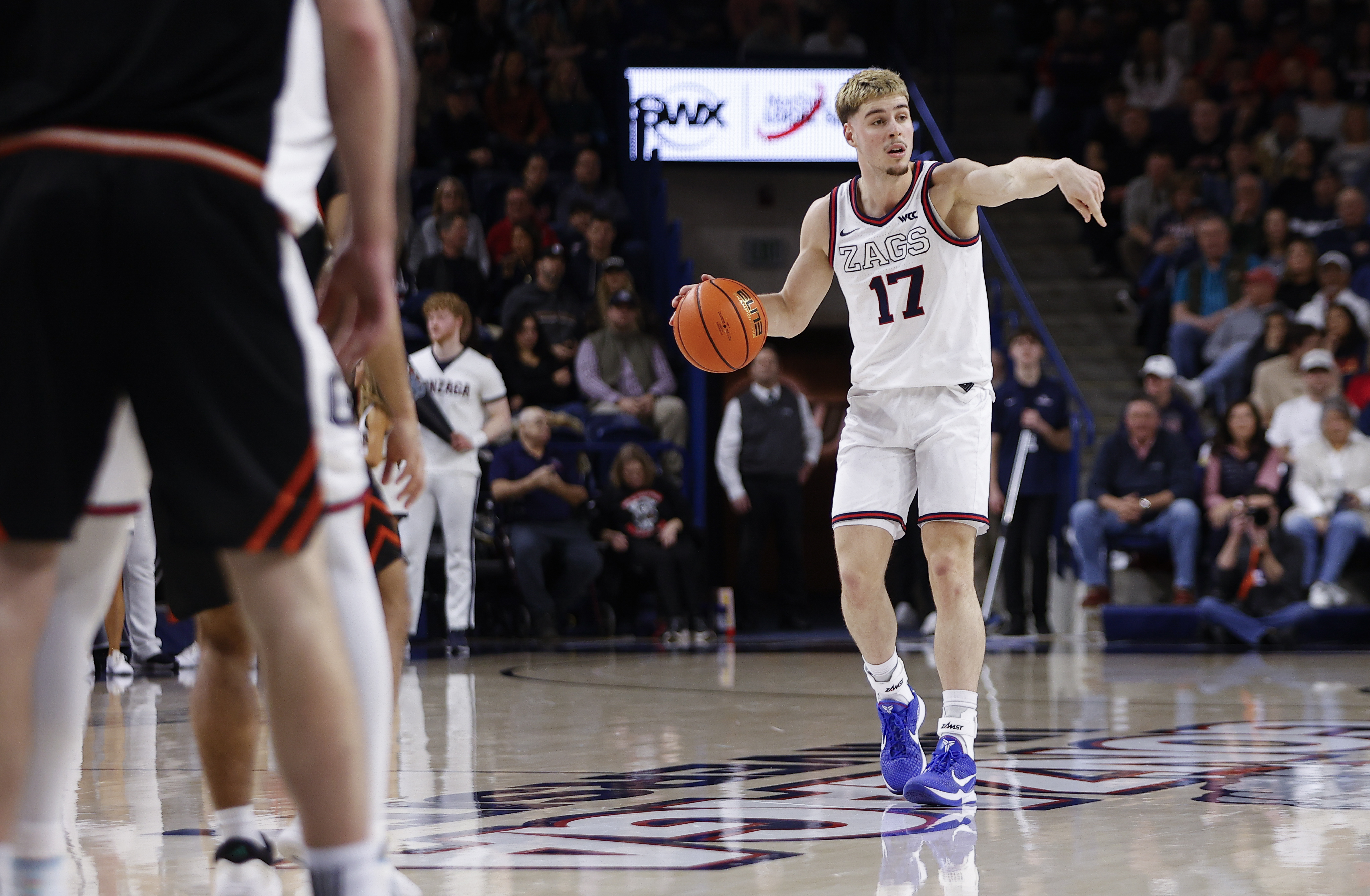 Freshman guard Mario Saint-Supery has done well as a replacement for Ryan Nembhard, who led the NCAA in assists last season