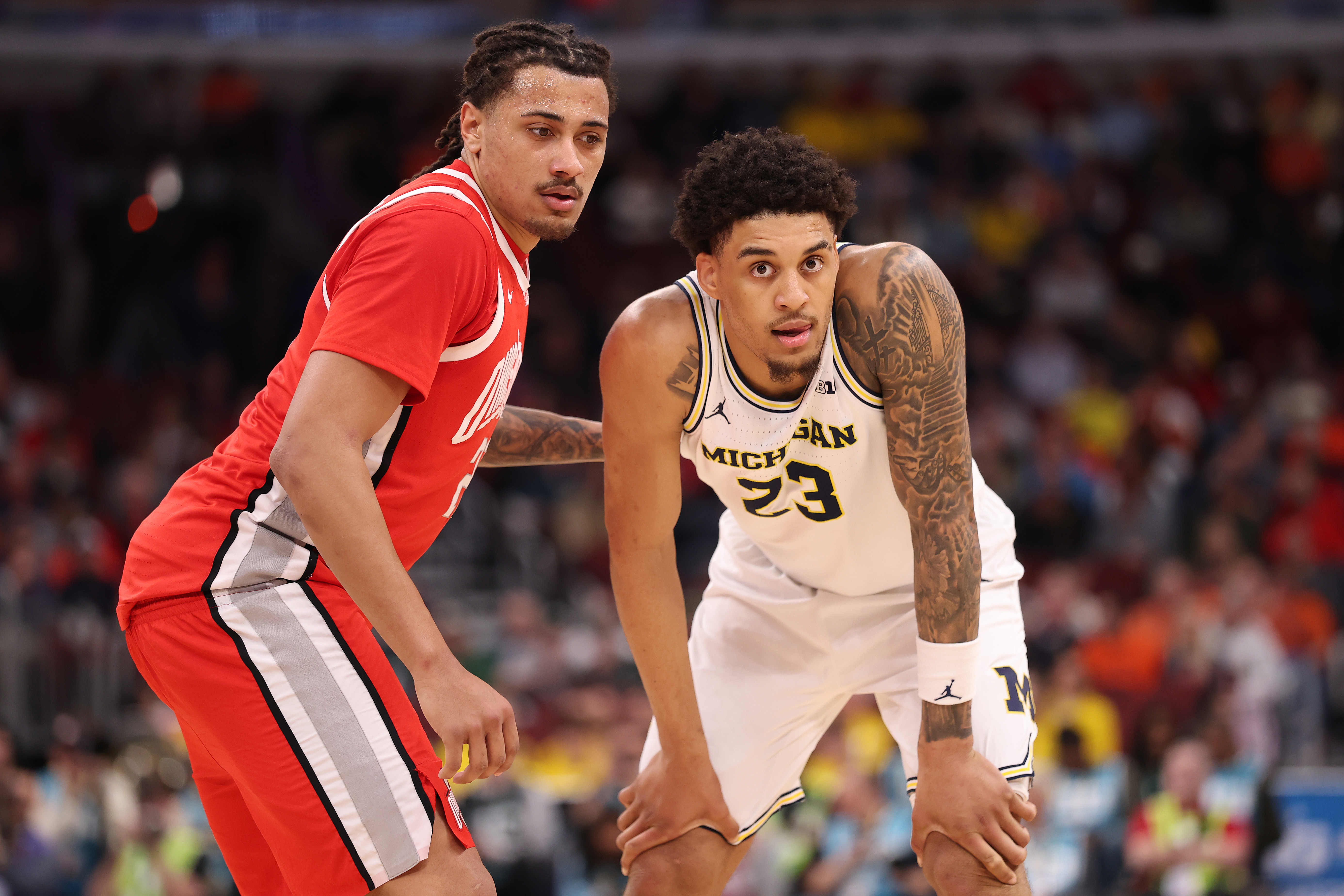 Yaxel Lendeborg, the Big Ten Player of the Year, was held to only six points on 1-for-4 shooting by the Buckeyes