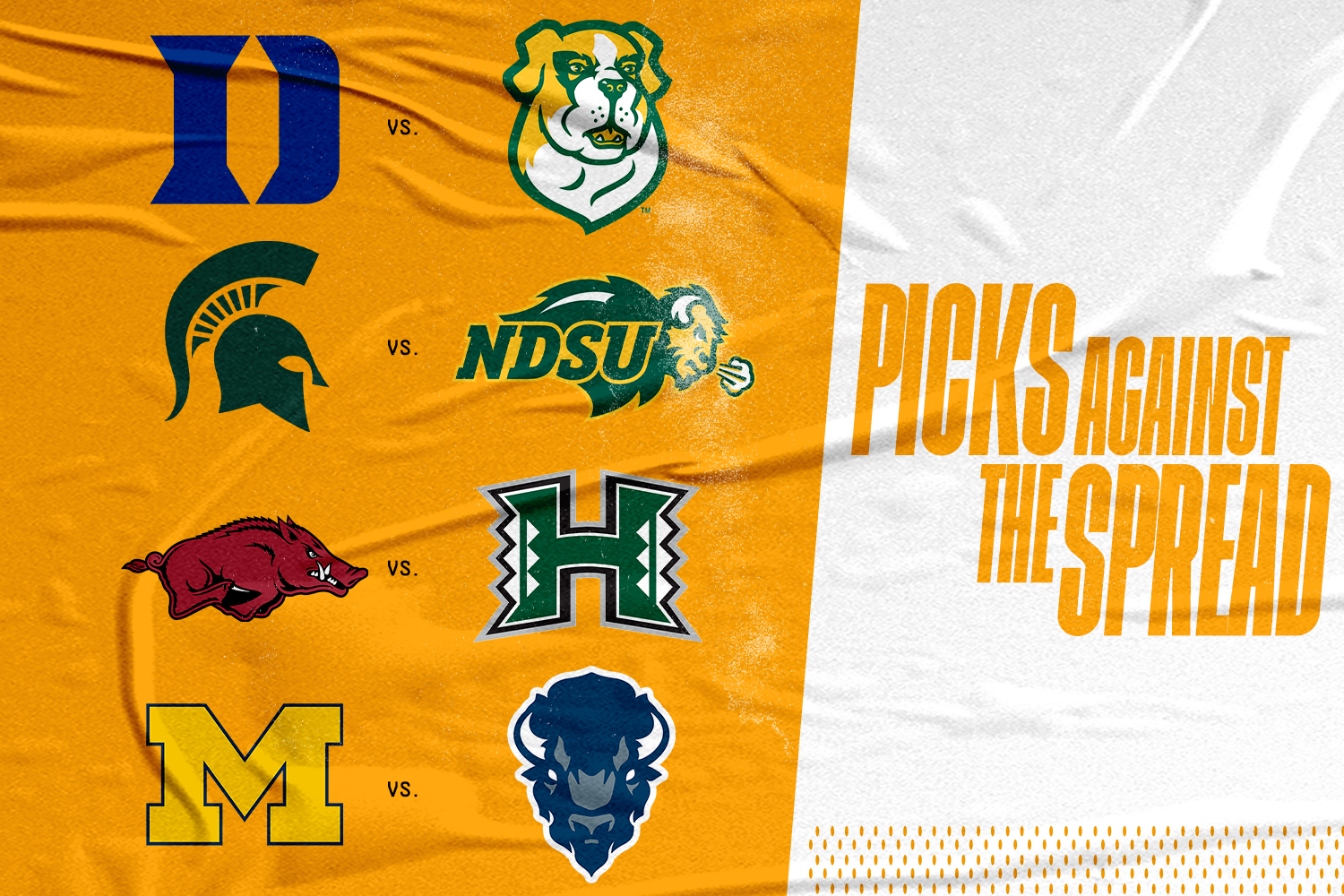 Seth Davis makes his picks against the spread for all 16 of Thursday's Round of 64 games