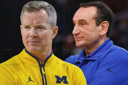 Michigan coach Dusty May and Duke icon Mike Krzyzewski