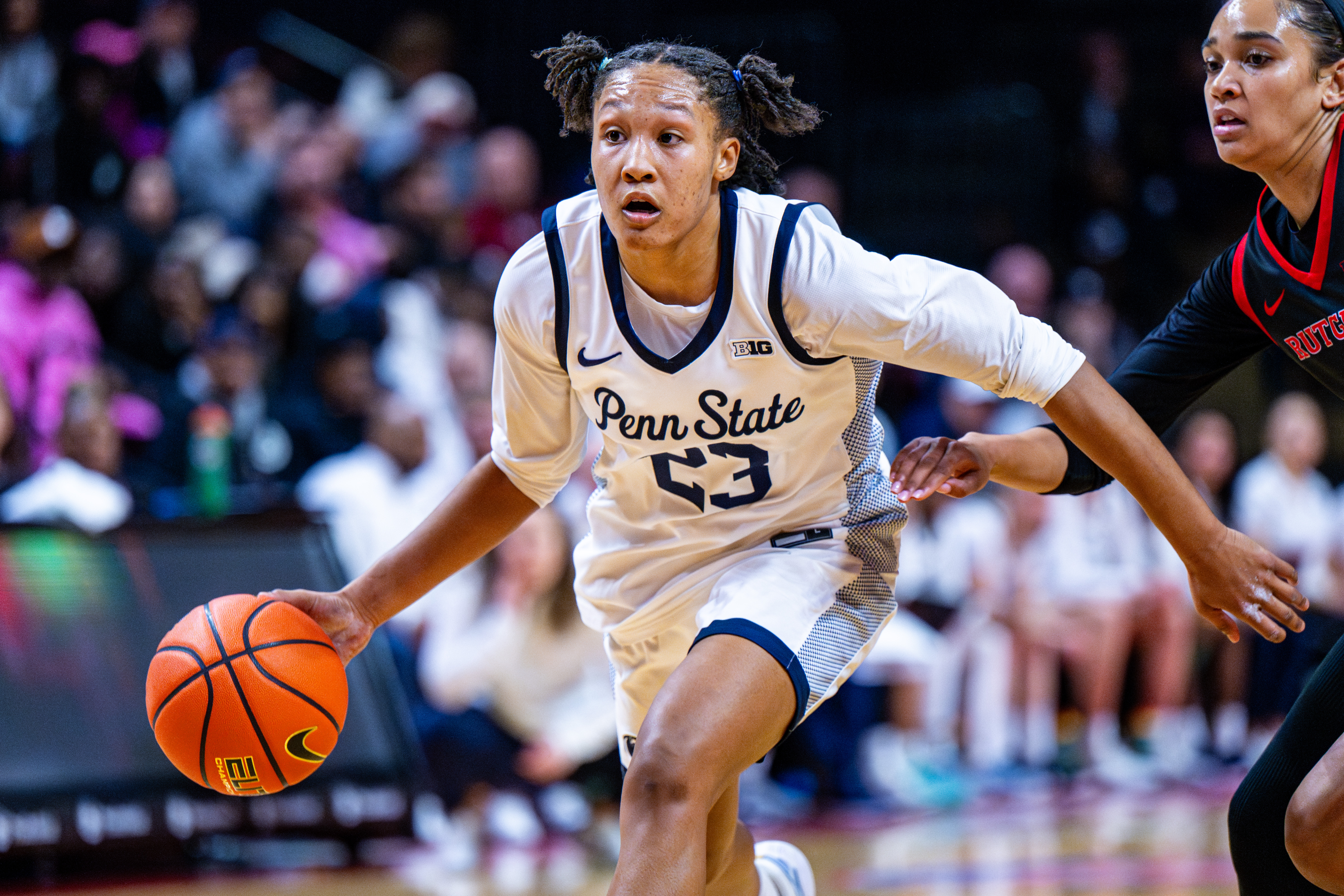 Penn State's leading scorer Kiyomi McMiller is one of 10 players leaving Happy Valley for the portal