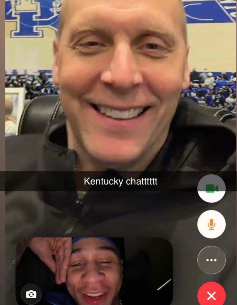 Mark Pope was photographed on FaceTime with Utah Star Terrence Brown