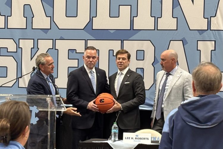 New North Carolina Tar Heels coach Mike Malone is introduced at a press conference