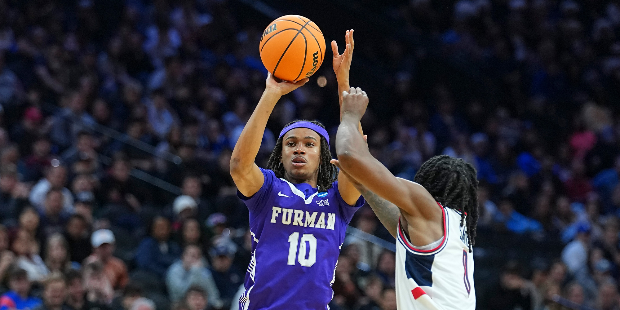 Furman basketball player Alex Wilkins