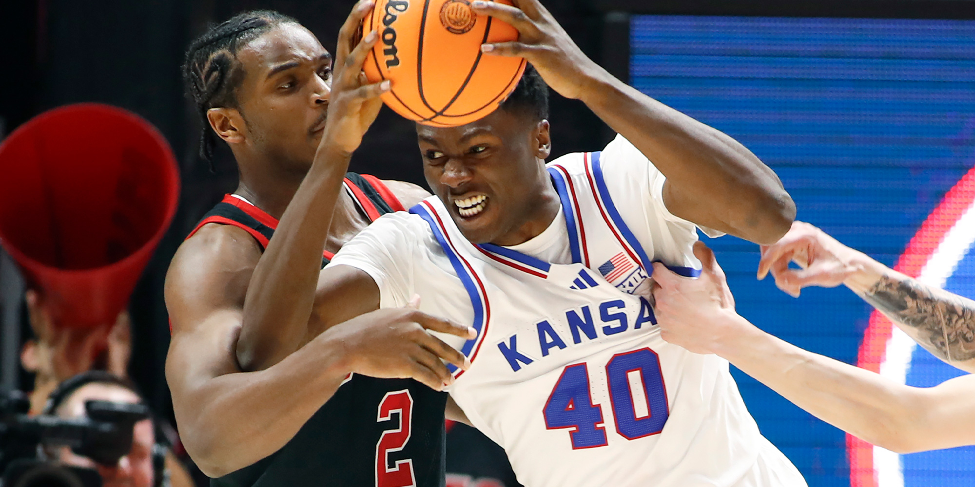 Kansas basketball player Flory Bidunga