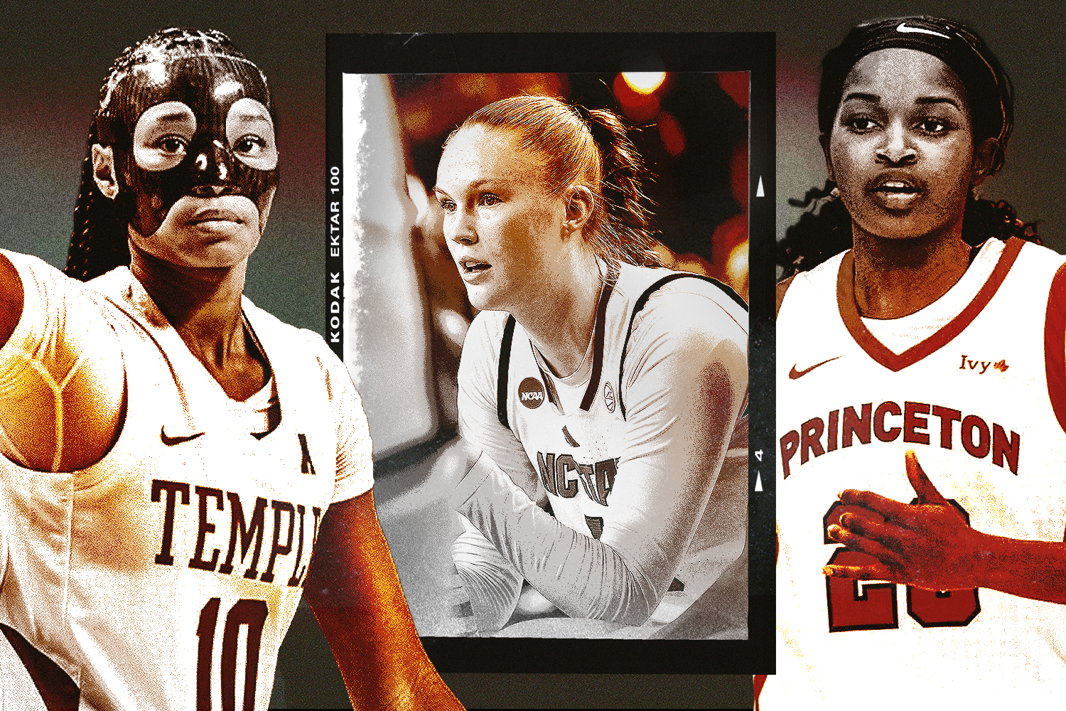 Savannah Curry (Temple), Tilda Trygger (NC Stat) and Madison St. Rose (Princeton)