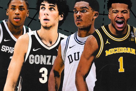 From Left to Right: Michigan State's Jeremy Fears, Gonzaga’s Braden Huff, Duke’s Caleb Foster and Michigan’s Trey McKenney