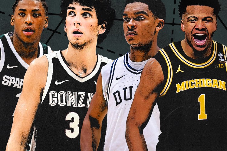 From Left to Right: Michigan State's Jeremy Fears, Gonzaga’s Braden Huff, Duke’s Caleb Foster and Michigan’s Trey McKenney