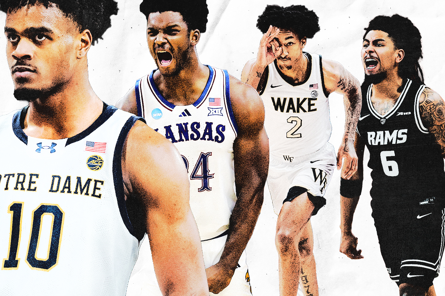 From left: Jalen Haralson, Flory Bidunga, Juke Harris and Terrence Hill Jr.