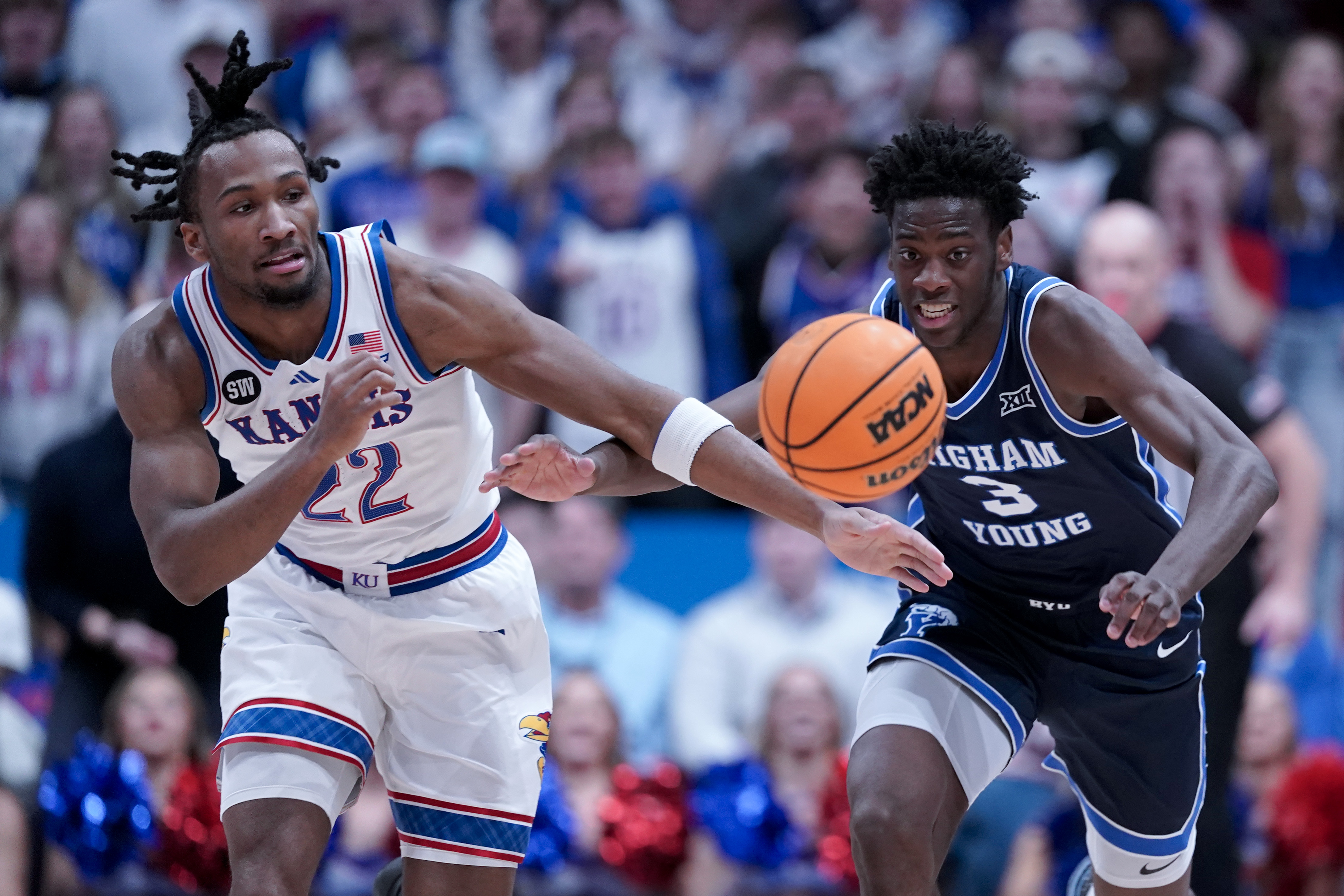 Along with Boozer, Peterson (left) and Dybantsa (right) are part of a three-man race for the No. 1 overall selection at the NBA Draft