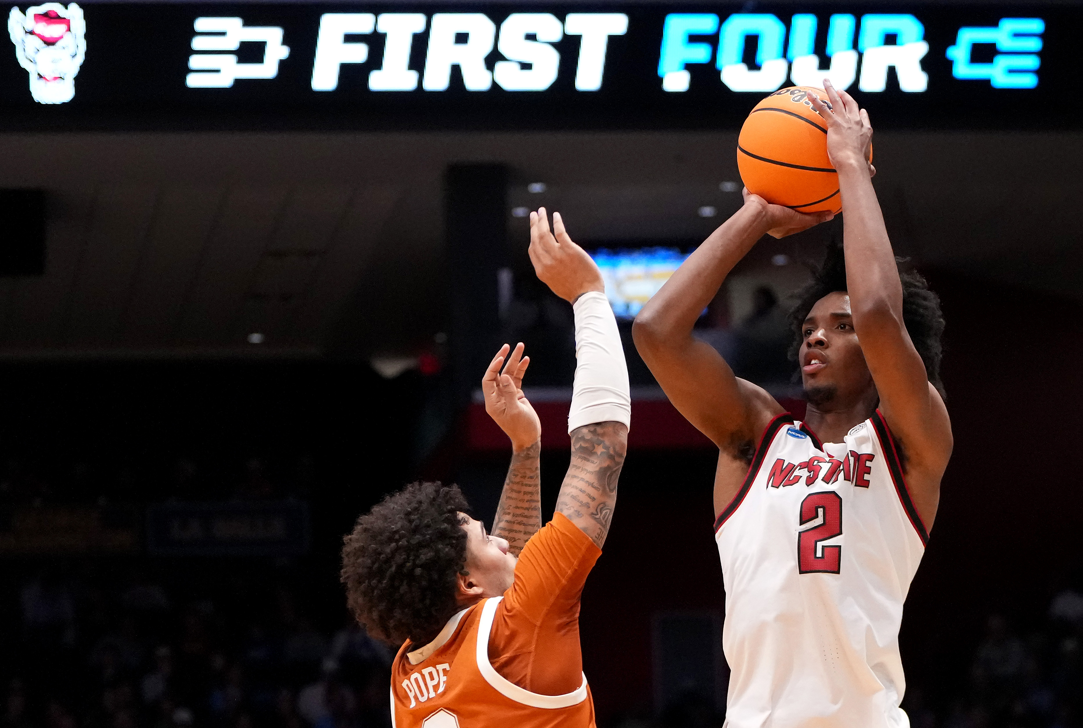 Paul McNeil Jr., seen here rising up for a shot against Texas, led the ACC with a 42.7 shooting percent from beyond the arc