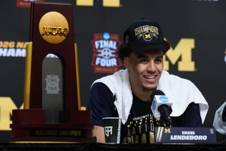 Lendeborg was at the center of the NCAA world just a few weeks ago after helping lead the Wolverines to their first NCAA title since 1989