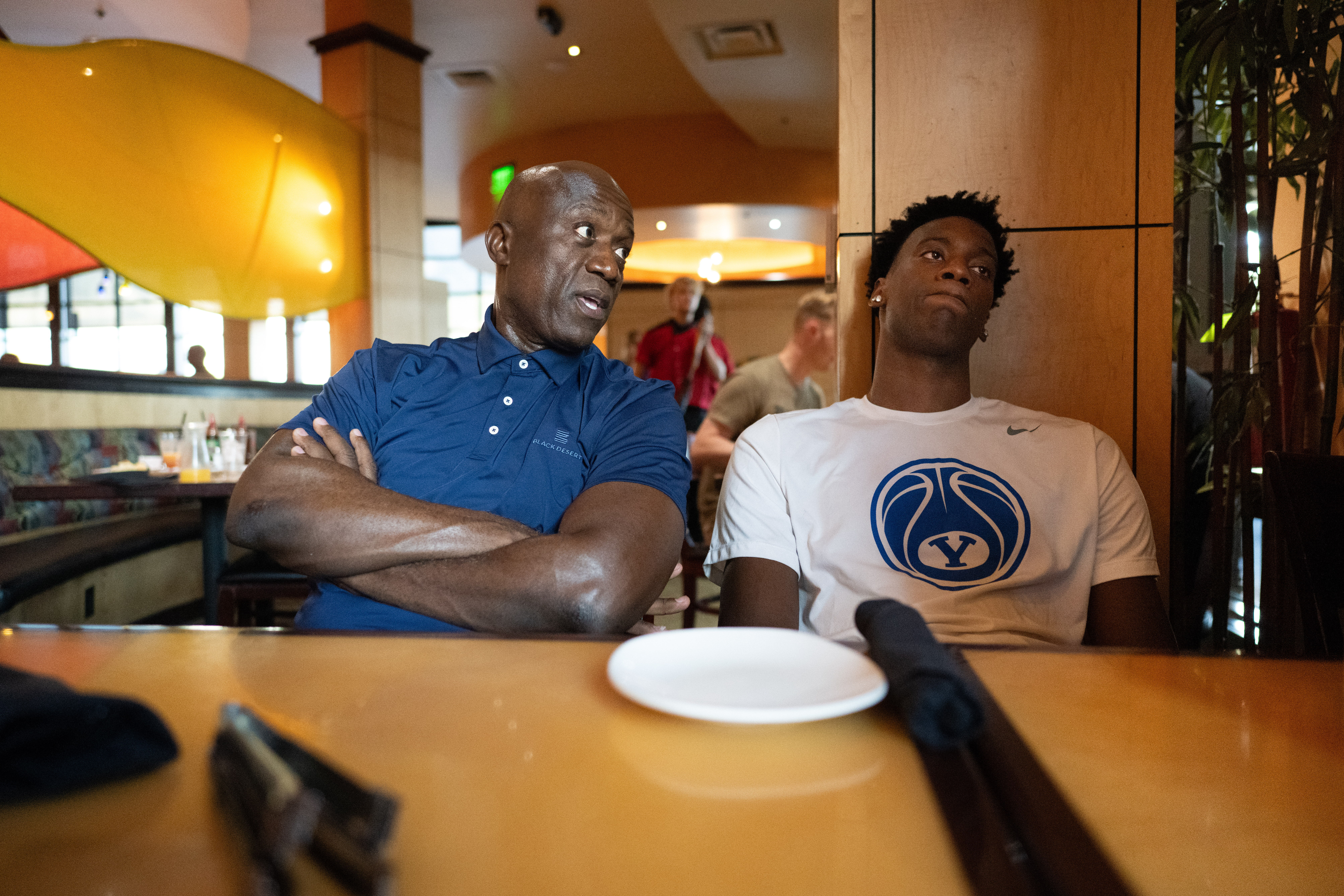 Ace Dybantsa with son AJ