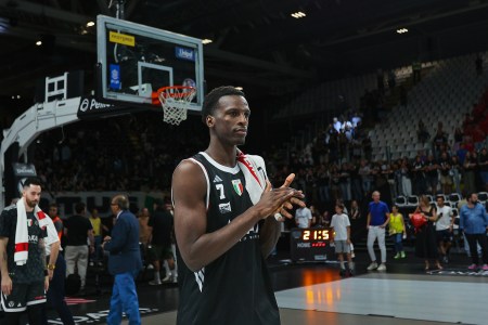 Seen here in uniform for Virtus Bologna of Italy's Serie A, Saliou Niang is headed to Baton Rouge this fall to play for Will Wade's LSU Tigers