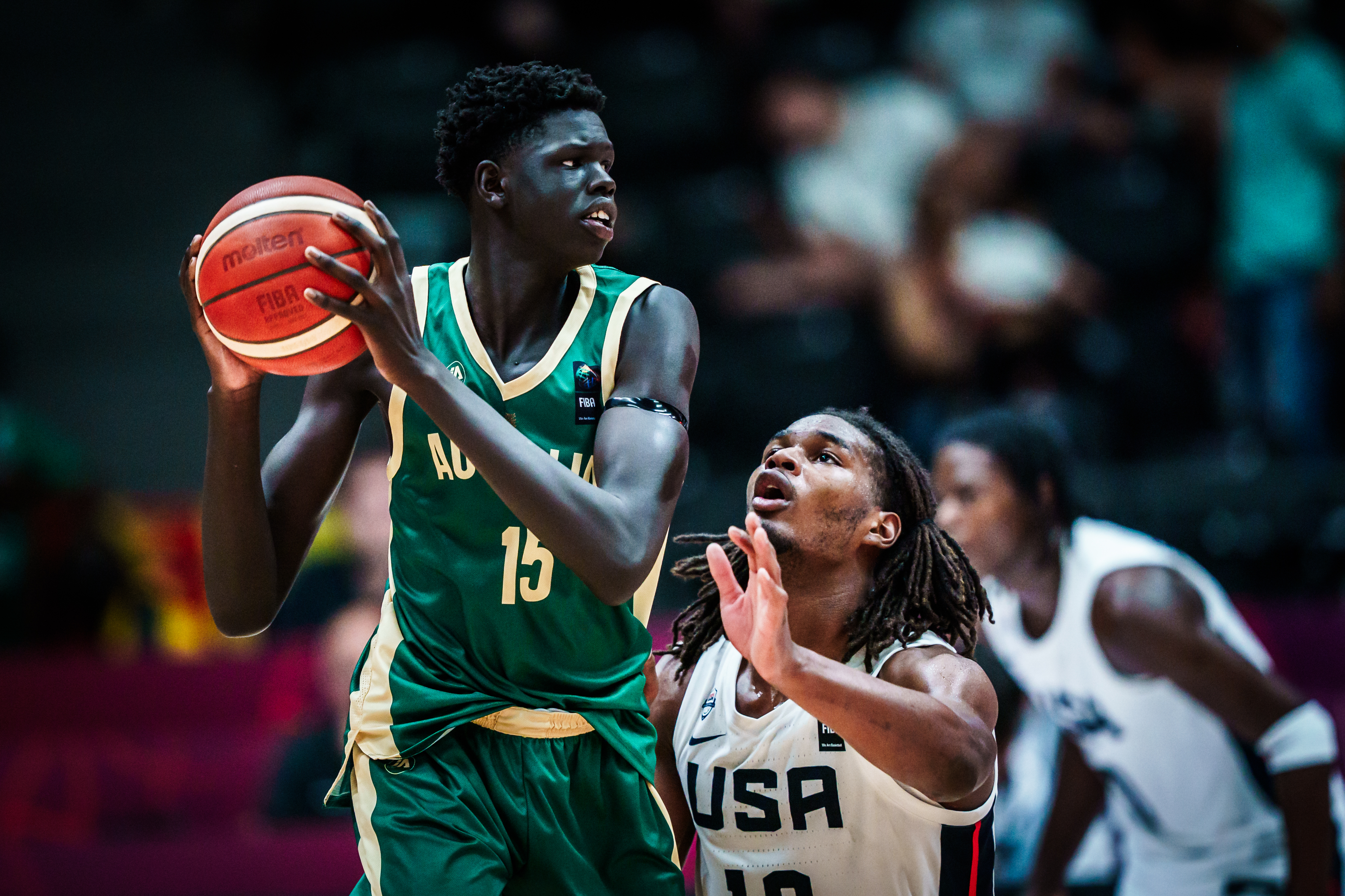 Seen here competing for Australia, Ajak Nyuon should help bolster Arizona State's frontcourt with his 7-foot-5 wingspan