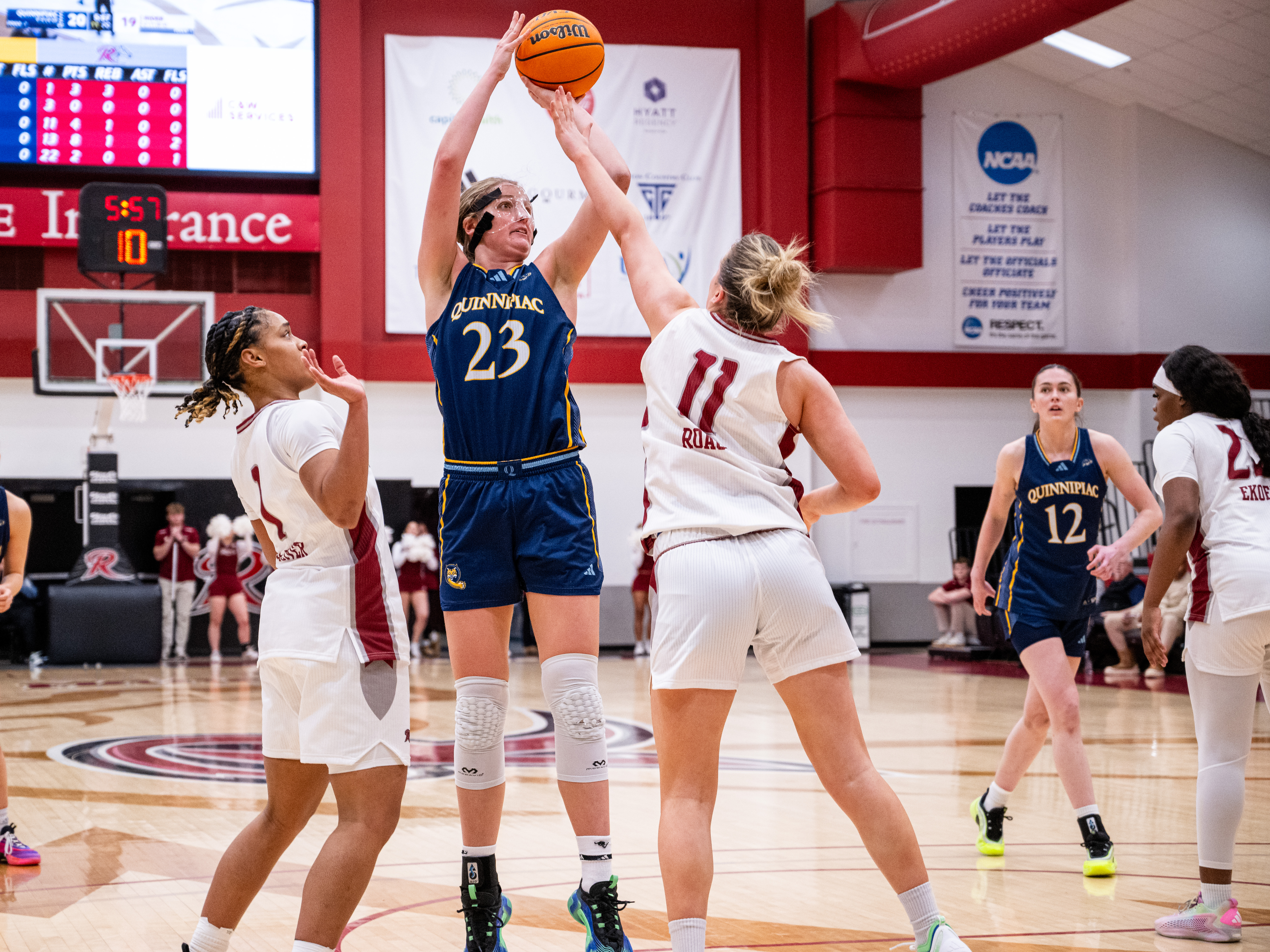 Anna Foley, rising up for a shot last season with Quinnipiac, gives Villanova some much-needed size