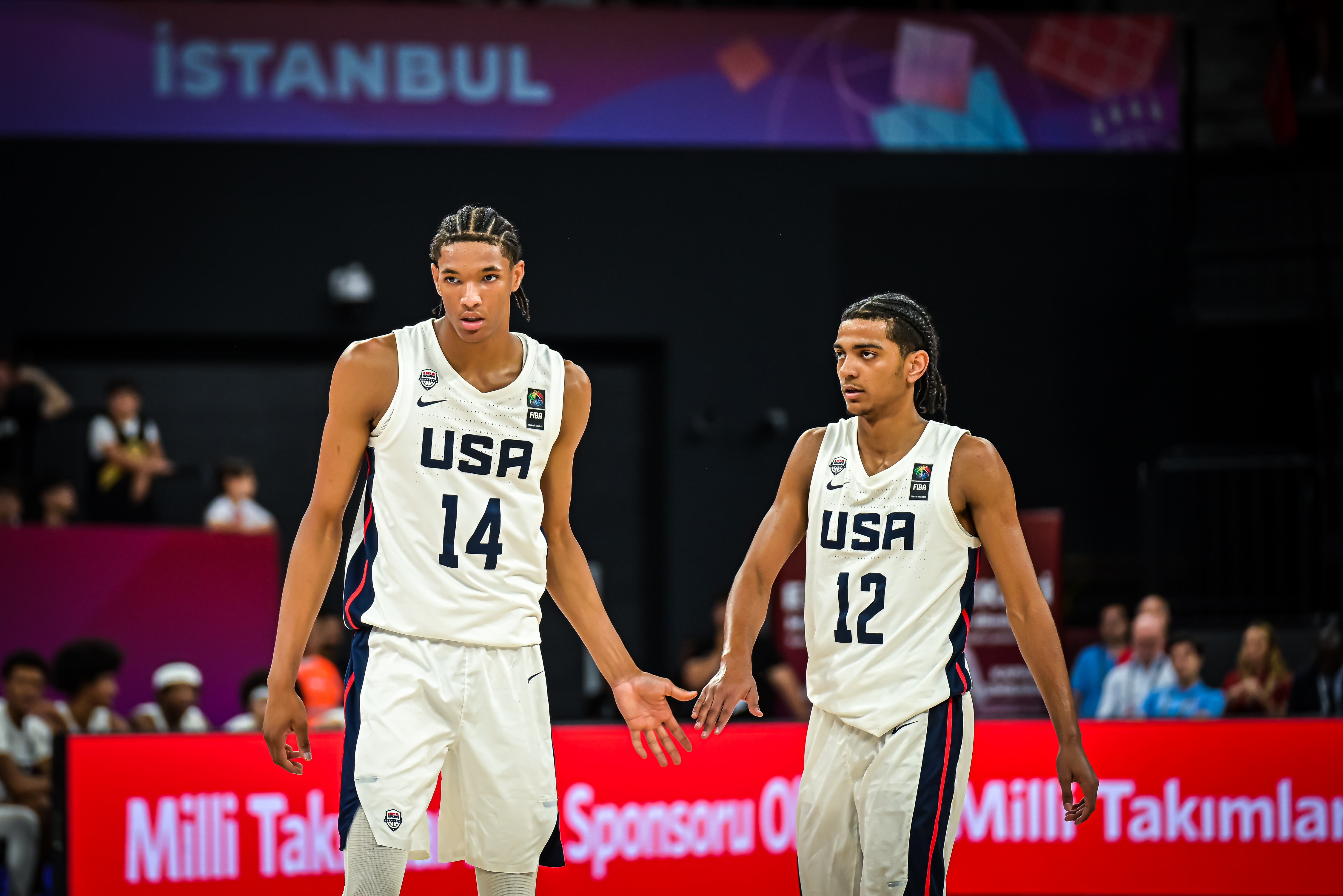 CJ Rosser and Beckham Black at the FIBA U17 World Cup in June