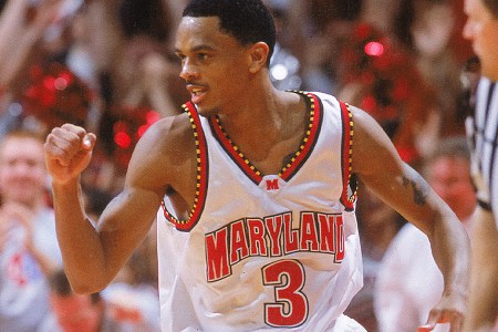 Juan Dixon runs up the court during the 2002 NCAA Tournament
