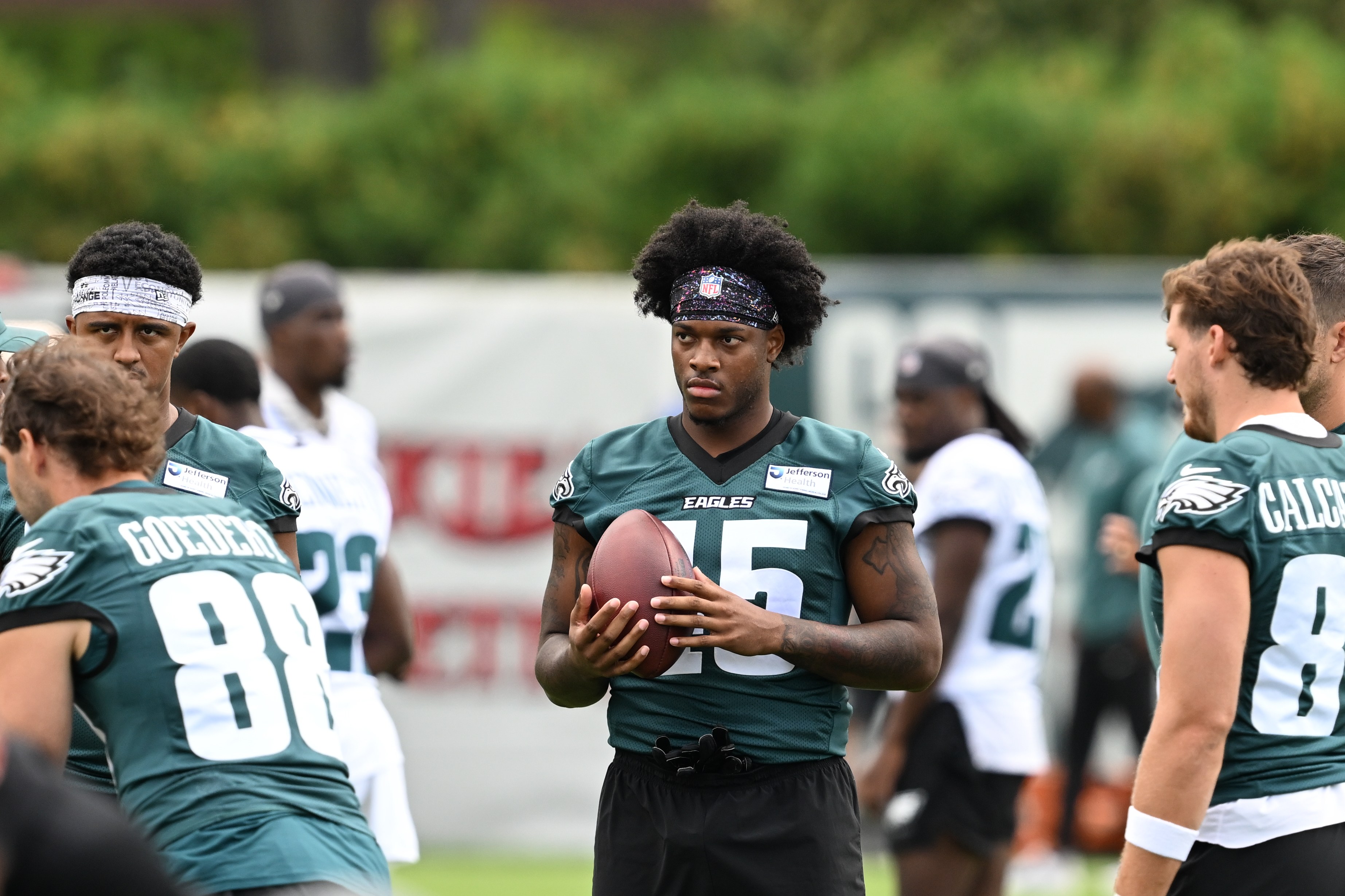 Tight end Dae'Quan Wright during Philadelphia Eagles training camp