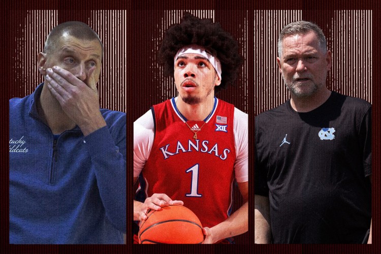 (From left) Mark Pope, Tyran Stokes and and Michael Malone