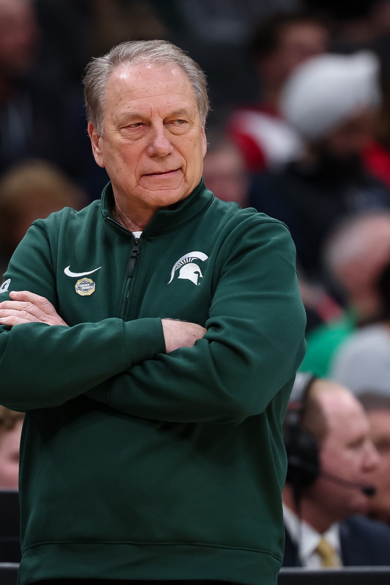 Michigan State head coach Tom Izzo watches his team from the sidelines