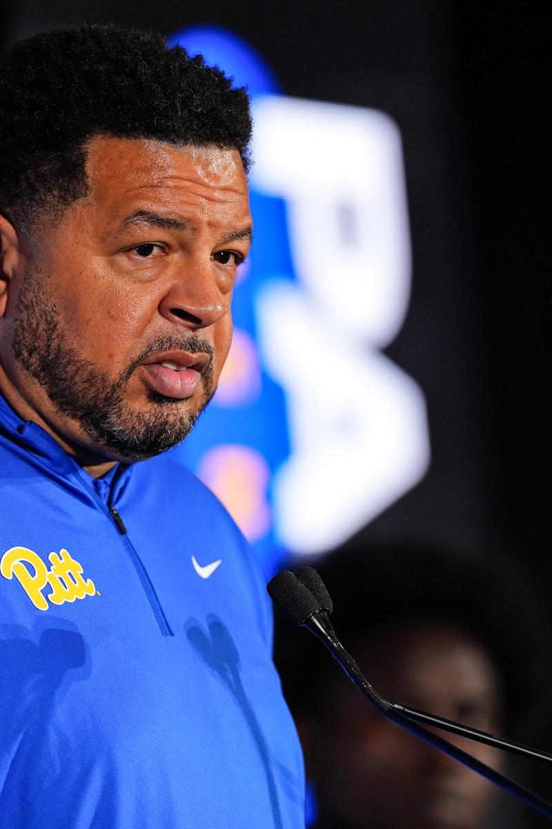 Jeff Capel fielding questions at the 2026 ACC basketball tipoff