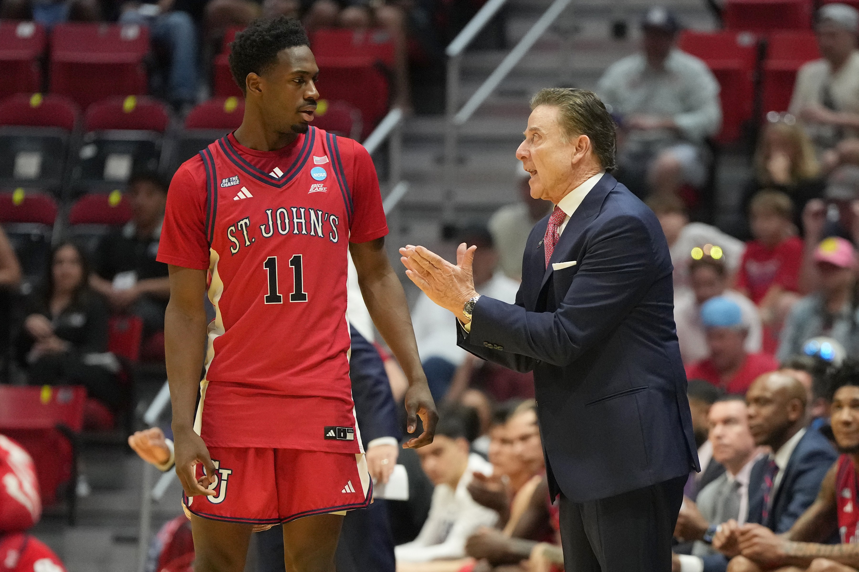 Ian Jackson and Rick Pitino stand side-by-side